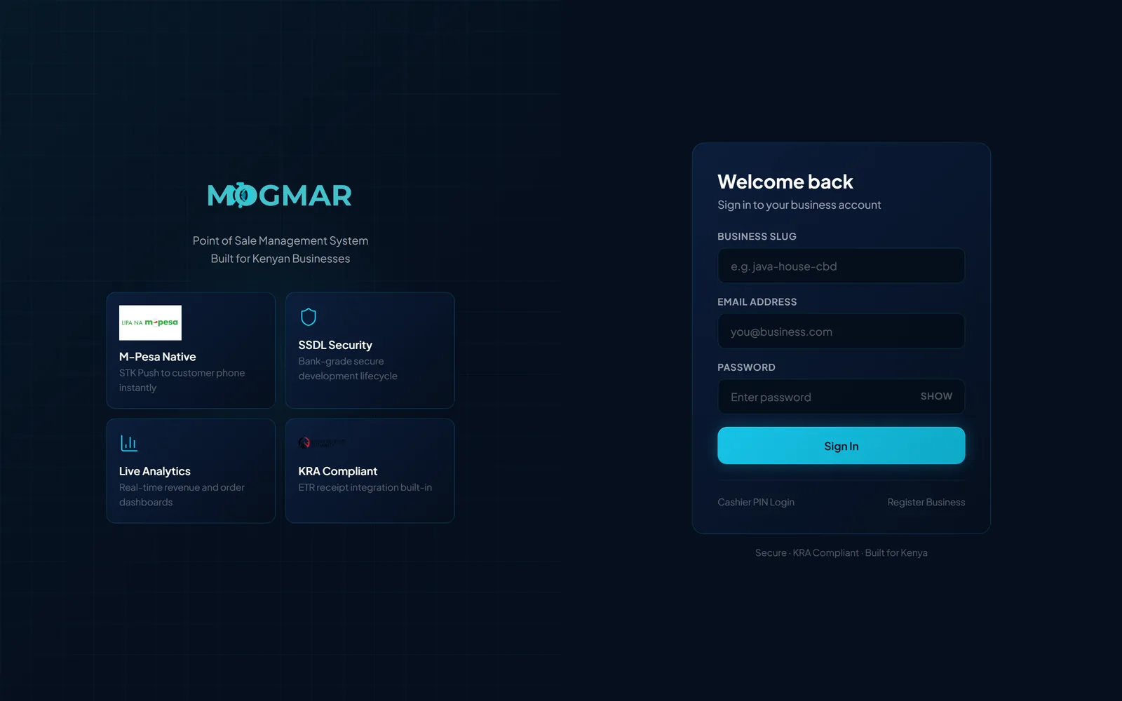 MOGMAR POS homepage