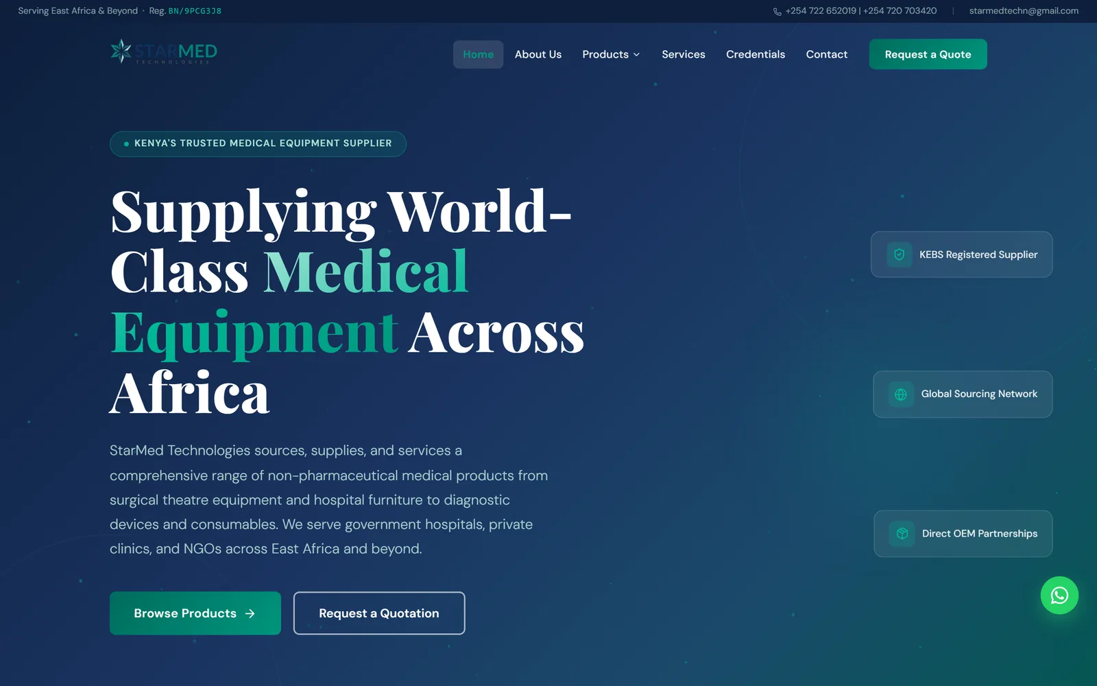 StarMed Technologies homepage